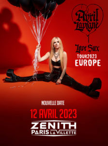 Affiche Avril Lavigne à Paris