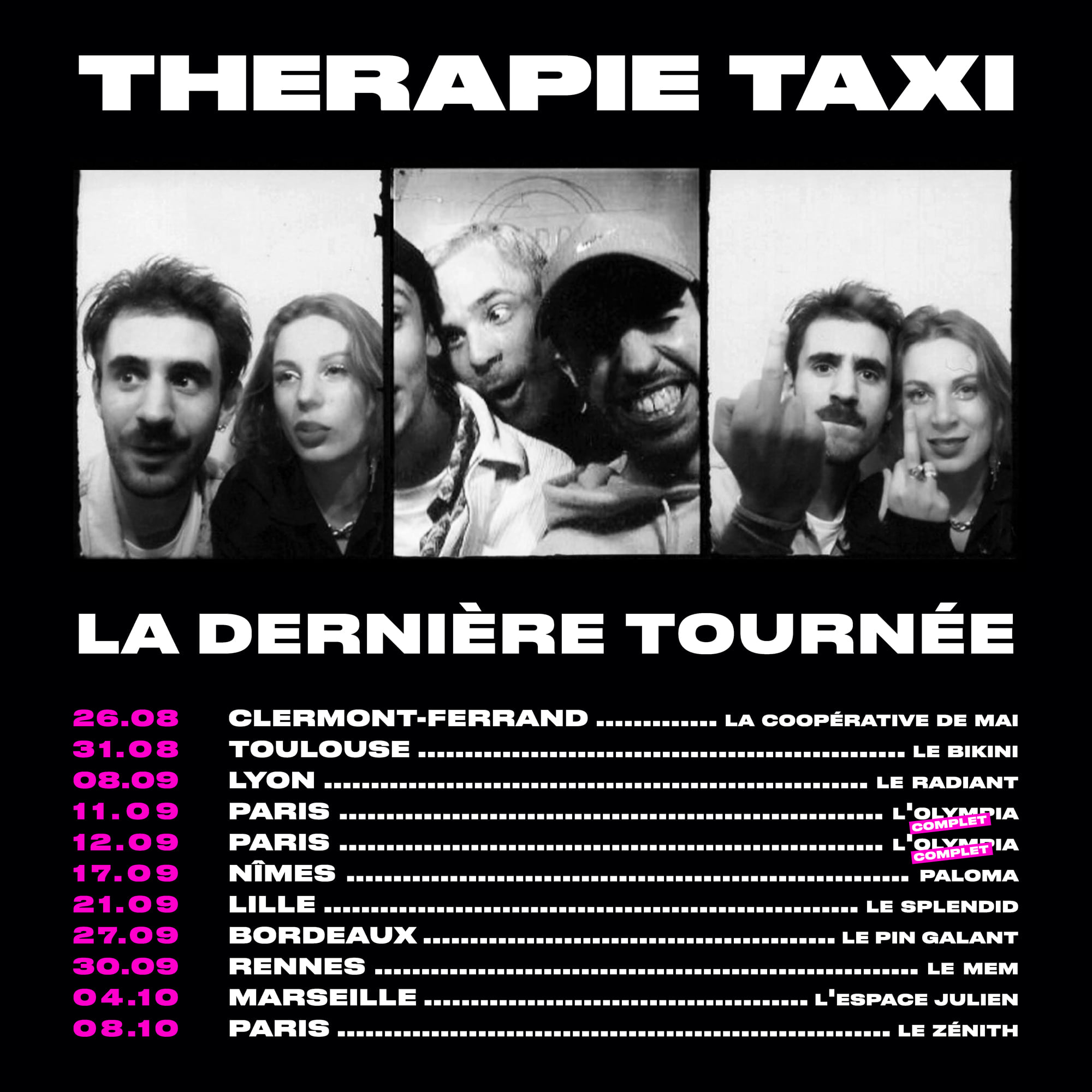 therapie taxi derniers concerts