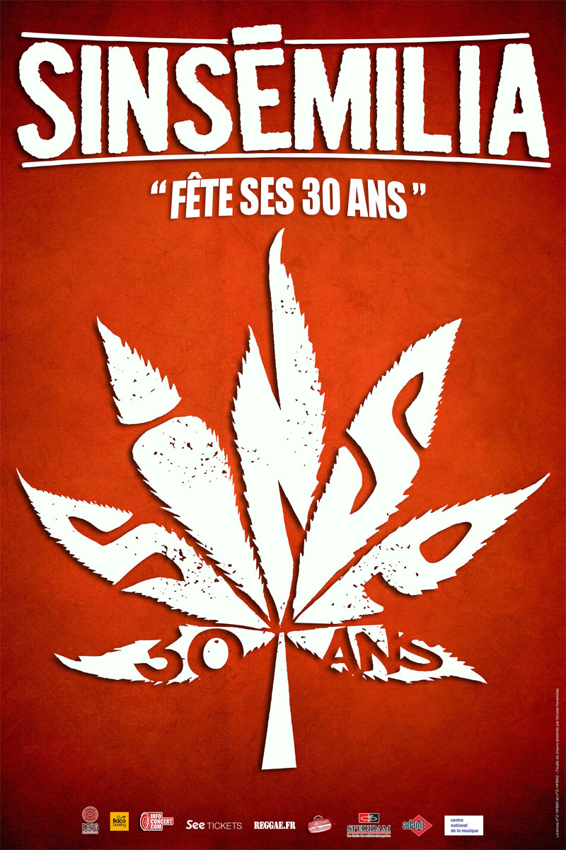 sinsemilia affiche tournée 30 ans