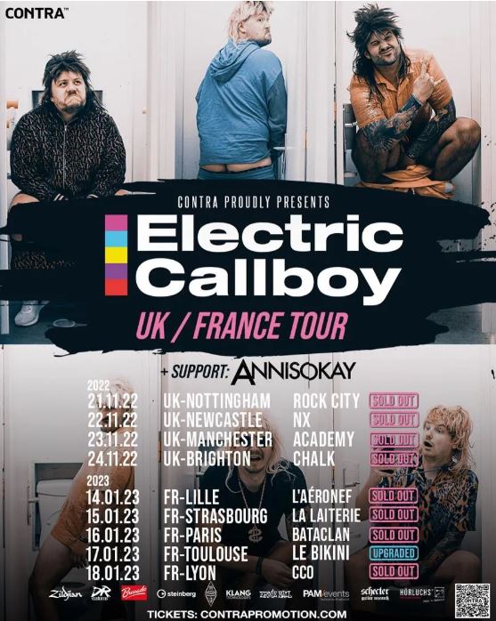 Nouvelles dates tournée française Electric Callboy