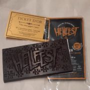 Ticket d'or dans des tablettes de chocolat Hellfest