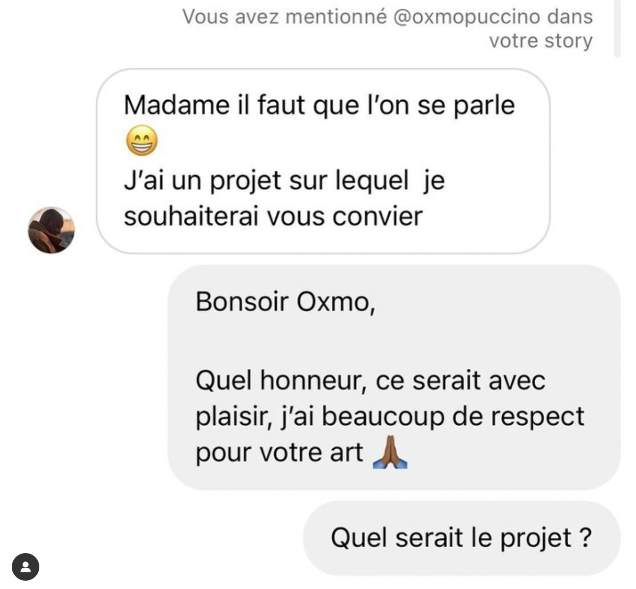 DM Insta Eesah Yasuke Oxmo Puccino